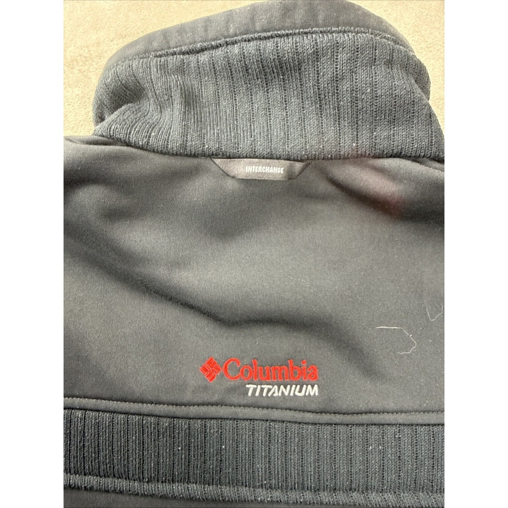 Columbia Titanium Jacket Mens Med Black/Red Fleece Full Zip Interchange Coat EUC - Picture 13 of 16